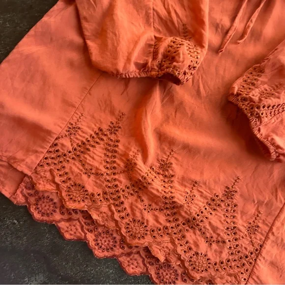Figueroa & Flower Orange Blouse - Size Large - Picture 7 of 10